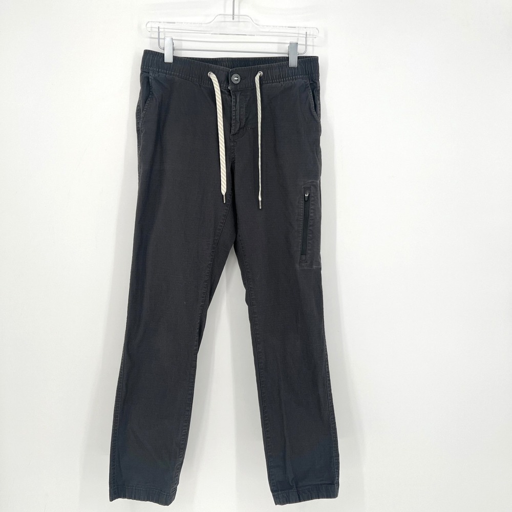 Vuori Rip Stop Pants womens S Charcoal Gray Workout Golf Organic Cotton